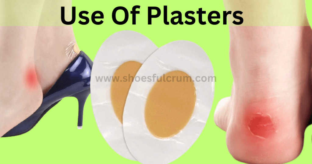 stop shoes from digging into your heels by use of plasters
