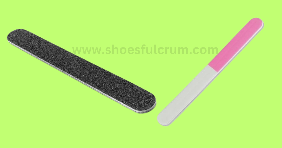 shine shoes without polish by the use of nail file
