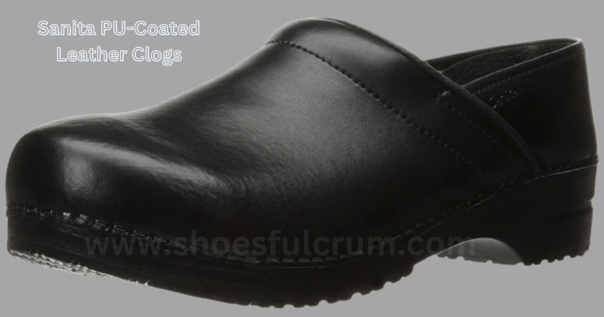 Sanita PU-Coated Leather Clogs for narrow feet
