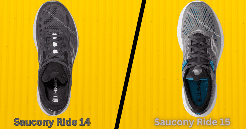 Upper Construction Of Saucony Ride 14 VS 15
