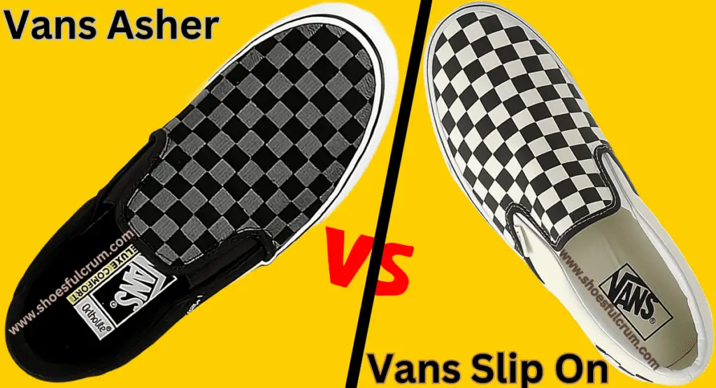 low profile silhouette and canvas upper vans asher vs slip on