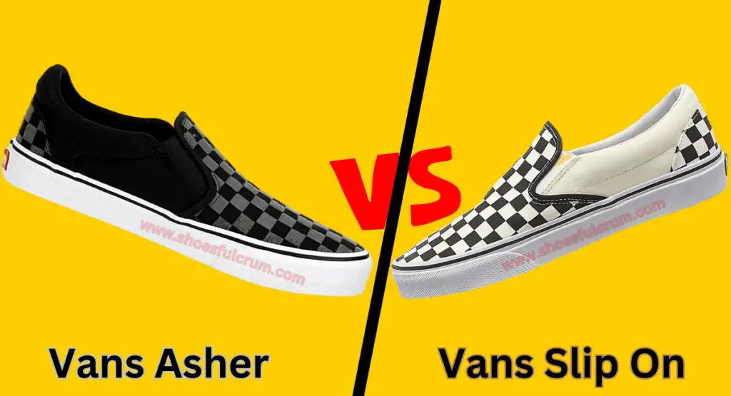 material quality and stitching vans asher vs slip on