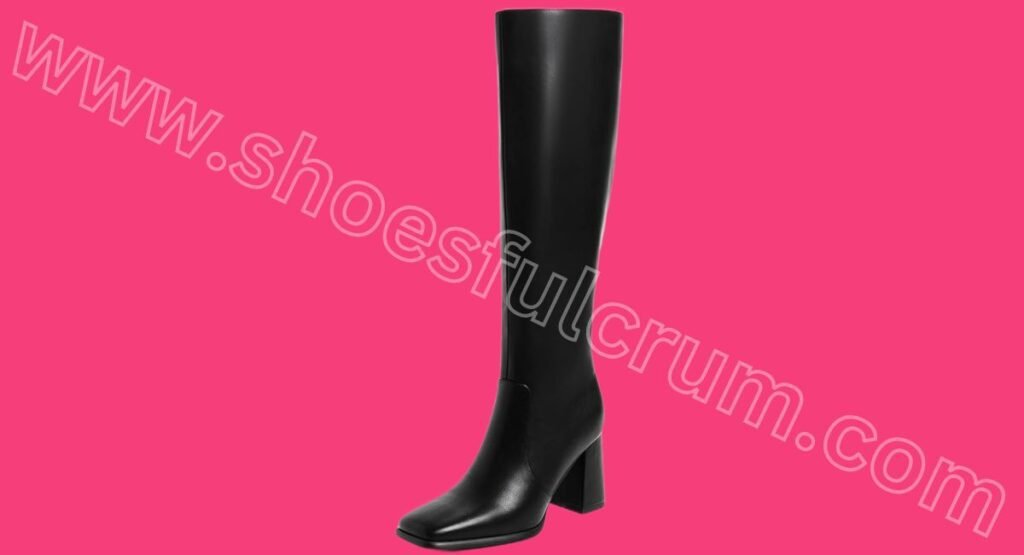 chunky hееl squarе toе tall boots