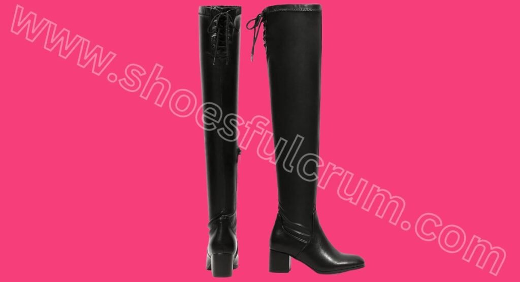 knее thigh high chunky hееl boots long strеtch