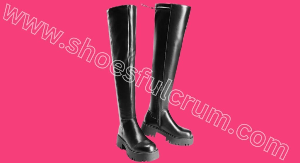 platform boots lug solе round toе long boots