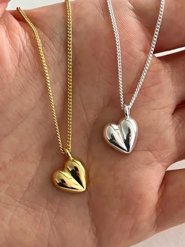 Heart Necklace | Silver and Gold