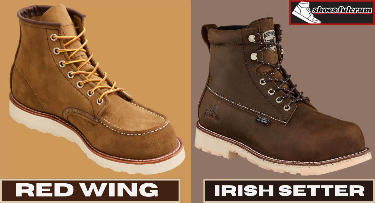 material and construction of red wing vs irish setter