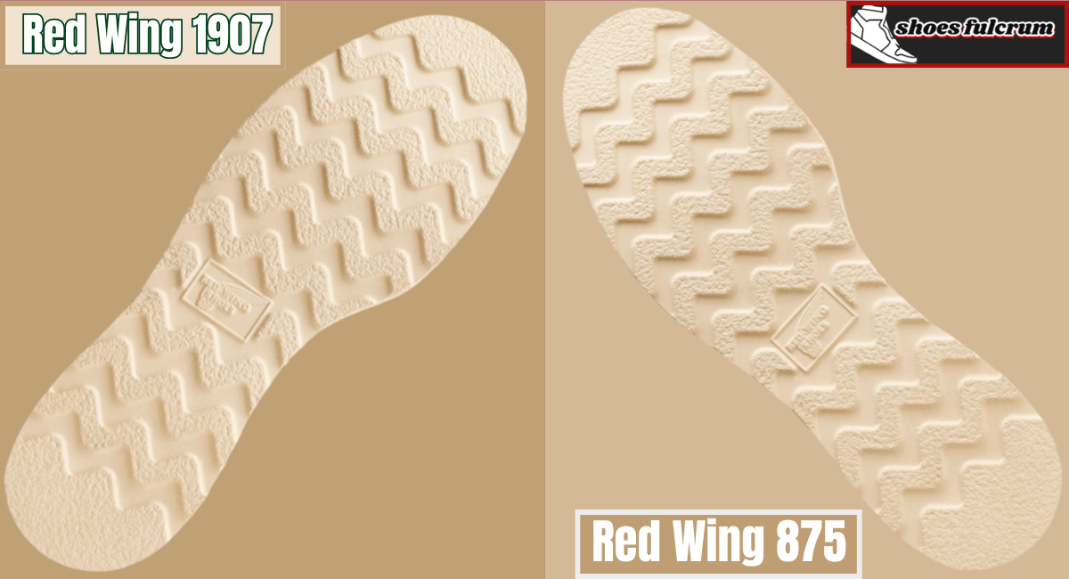 outsole grip and traction of red wing 1907 vs 875